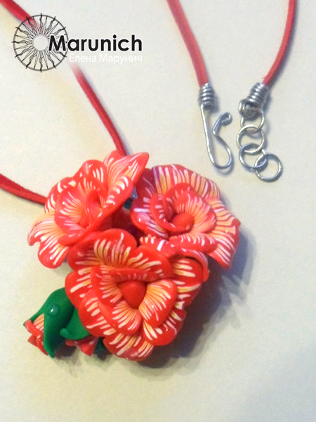 polymer clay, polymer clay flowers, marunich, polymerclay workshop, украшения из полимерной глины, марунич, полимерная глина мастер-класс, украшения своими руками, цветы из полимерной глины, полимерная глина обучение