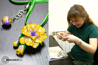 мастер-класс по полимерной глине, polymer clay, polymer clay flowers, marunich, polymerclay workshop, украшения из полимерной глины, марунич, полимерная глина мастер-класс, украшения своими руками, цветы из полимерной глины, полимерная глина обучение