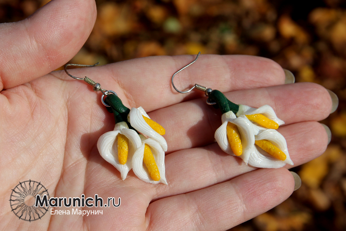 эксклюзивные украшения, polymer clay, polymer clay flowers, polymer clay workkshop, marunich, полимерная глина мастер-класс, украшения из полимерной глины, цветы из полимерной глины, марунич